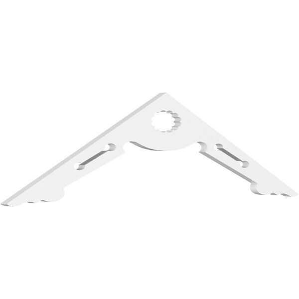Ekena Millwork Pitch Cena Architectural Grade PVC Gable Pediment, 48"W x 12"H x 1"P (6/12) GPP048X012X100CEN - main